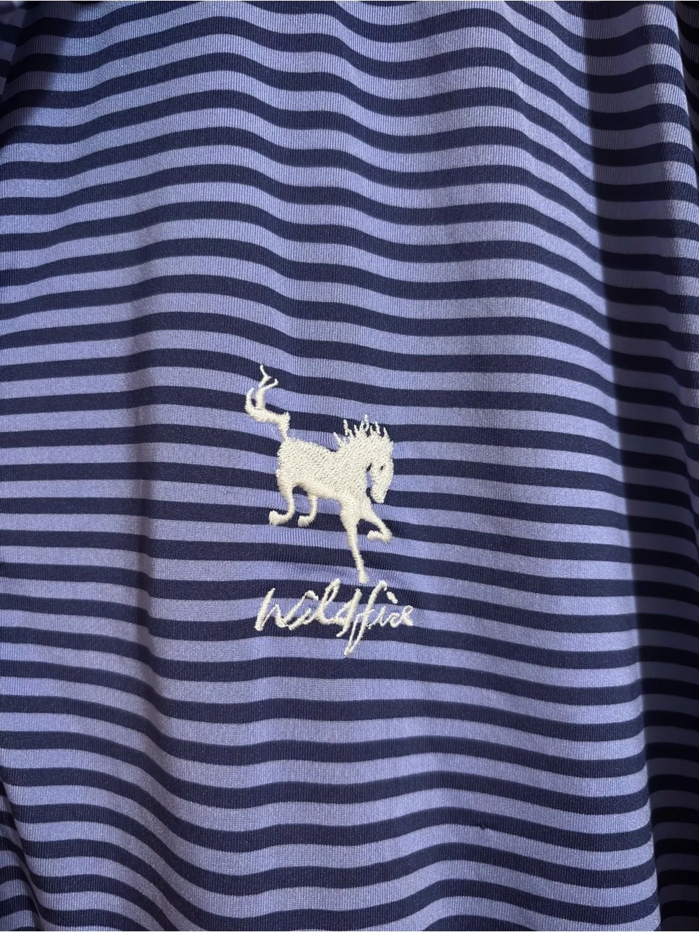 Ralph Lauren Navy and White Striped Polo Shirt